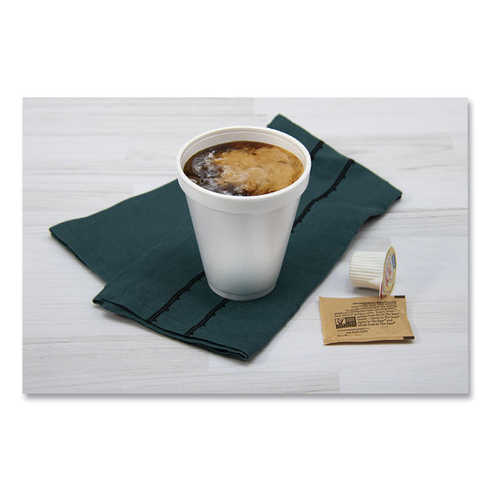 Foam Drink Cups, 12 oz, Squat, White, 1,000/Carton