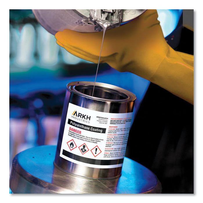 UltraDuty GHS Chemical Waterproof and UV Resistant Labels, 4.75 x 7.75, White, 2/Sheet, 50 Sheets/Box