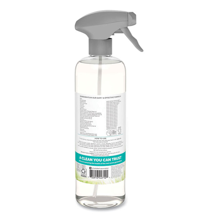 Natural Glass and Surface Cleaner, 23 oz Trigger Spray Bottle, 8/Carton