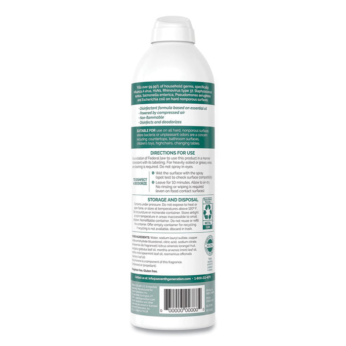 Disinfectant Sprays, Eucalyptus/Spearmint/Thyme Scent, 13.9 oz Spray Bottle, 8/Carton