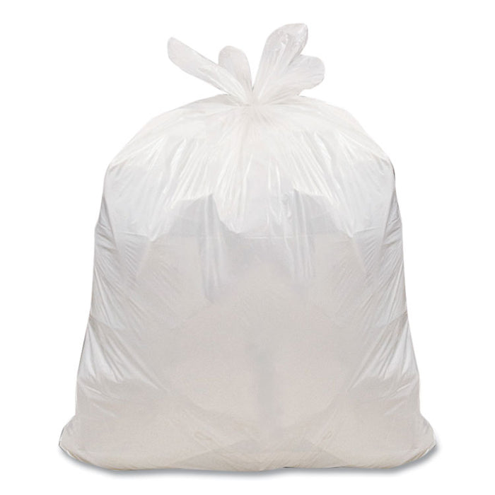 Super Value Pack Can Liners, 8 gal, 0.6 mil, 22" x 24", White, 130/Box
