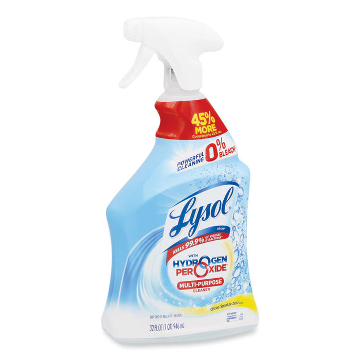 Multi-Purpose Hydrogen Peroxide Cleaner, Citrus Sparkle Zest Scent, 32 oz Trigger Spray Bottle, 9/Carton