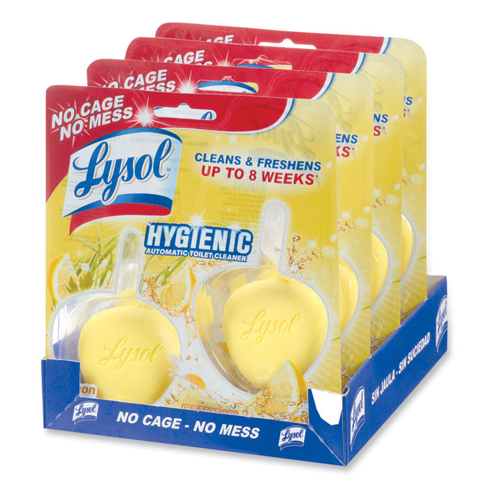 Hygienic Automatic Toilet Bowl Cleaner, Lemon Breeze Scent, 1.41 oz Block, 2/Pack