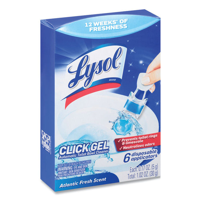 Click Gel Automatic Toilet Bowl Cleaner, Ocean Fresh Scent, 6/Box, 4 Boxes/Carton