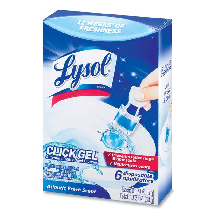 Click Gel Automatic Toilet Bowl Cleaner, Ocean Fresh Scent, 6/Box, 4 Boxes/Carton