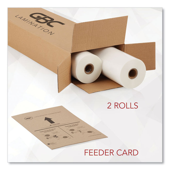 NAP-Lam I Roll Film, 1.5 mil, 25" x 500 ft, Gloss Clear, 2/Box