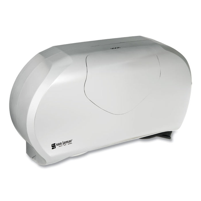 Twin 9" Jumbo Bath Tissue Dispenser, Summit, 19.25 x 6 x 12.25, Faux Stainless Steel