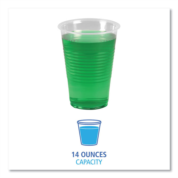 Translucent Plastic Cold Cups, 14 oz, 50/Pack