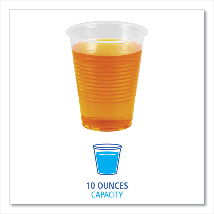 Translucent Plastic Cold Cups, 10 oz, 100/Pack