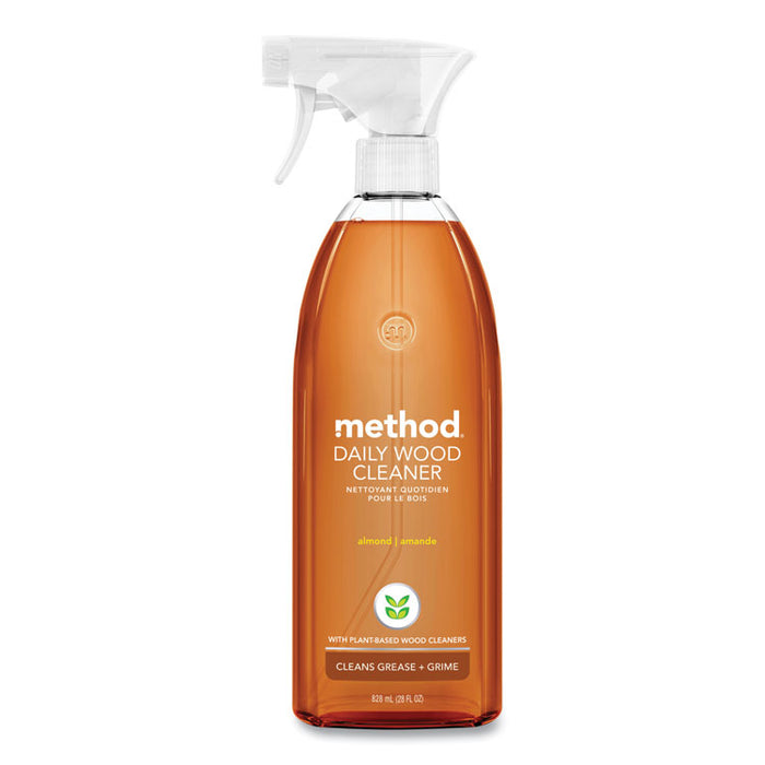 Daily Wood Cleaner, Almond Scent, 28 oz Spray Bottle, 8/Carton