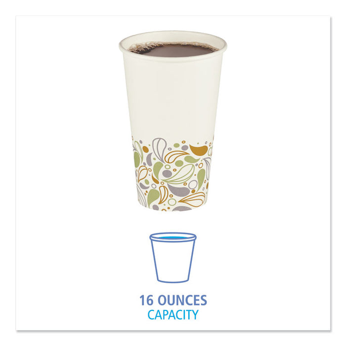Deerfield Printed Paper Hot Cups, 16 oz, 50/Sleeve, 20 Sleeves/Carton
