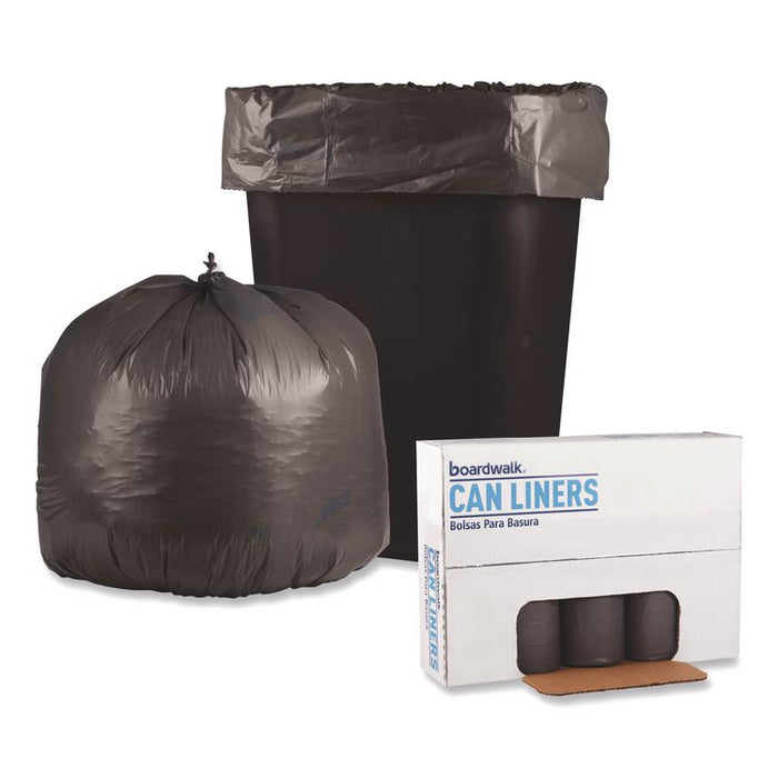Low-Density Waste Can Liners, 30 gal, 0.95 mil, 30" x 36", Gray, Perforated Roll, 25 Bags/Roll, 4 Rolls/Carton