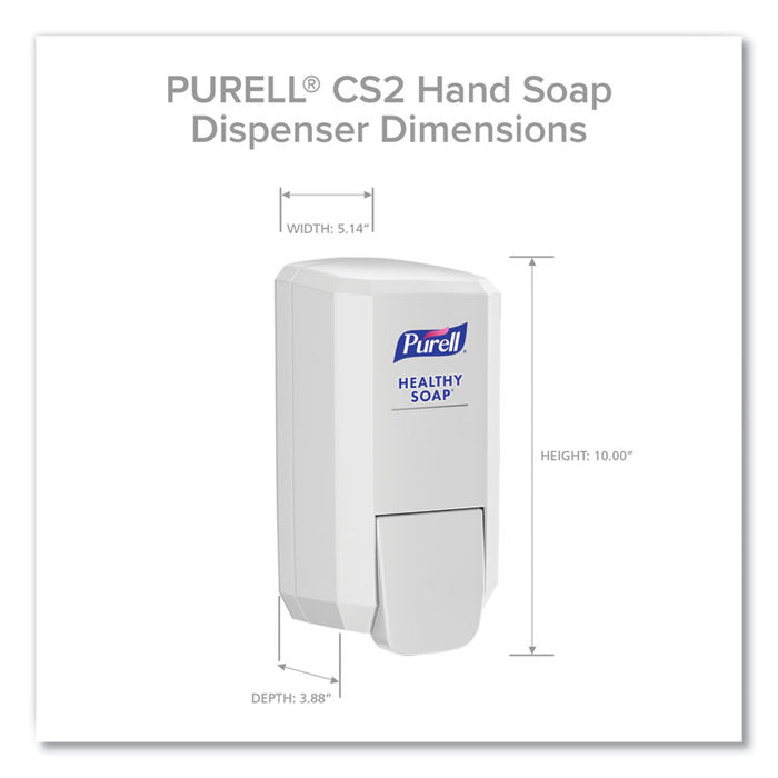 CS2 Hand Sanitizer Dispenser, 1,000 mL, 5.14 x 3.83 x 10, White, 6/Carton