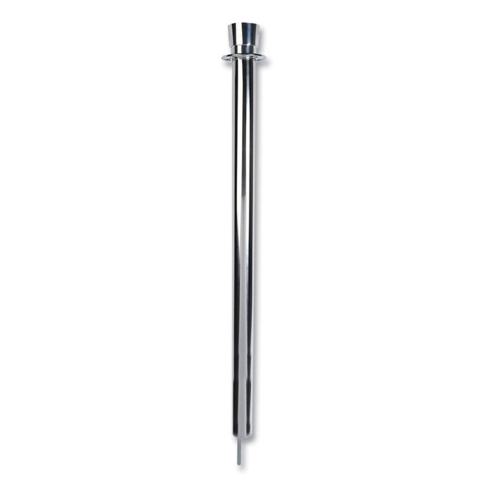 Crowd Control Posts, Polished Chrome, 41" High, Silver, 2/Box