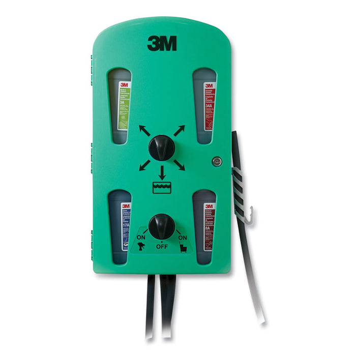Flow Control System Chemical Dispenser, Air Gap, (4) 0.5 gal, 12.25 x 6.3 x 22.5, Green