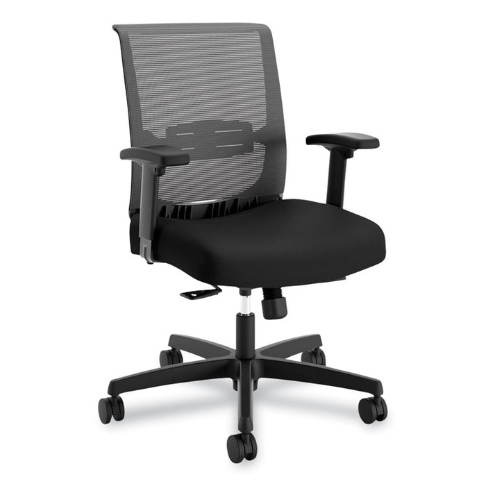 Convergence Mid-Back Task Chair, Synchro-Tilt and Seat Glide, Supports Up to 275 lb., Black