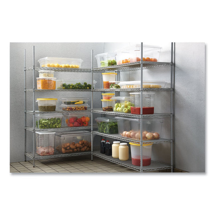 Food/Tote Boxes, 8.5 gal, 26 x 18 x 6, Clear, Plastic