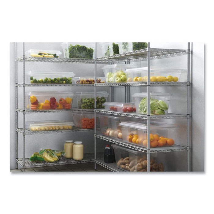 Food/Tote Boxes, 12.5 gal, 26 x 18 x 9, Clear, Plastic
