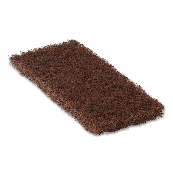 Octopus Heavy Duty Cleaning Pad, 5" x 9", Brown, 20/Carton