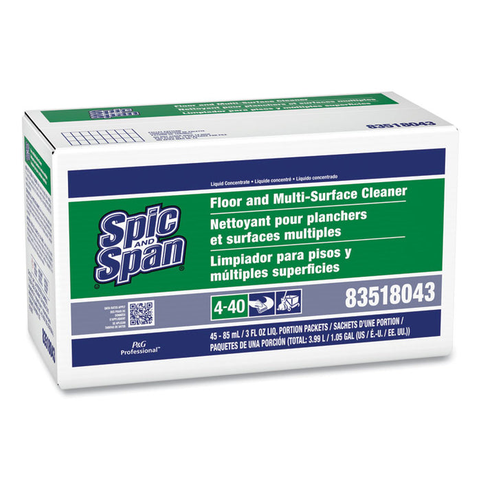 Liquid Floor Cleaner, Fresh Scent, 3 oz Packet, 45/Carton
