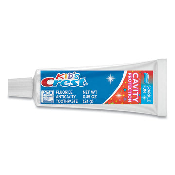 Kids' Sparkle Toothpaste, Bubblegum Flavor, 0.85 oz Tube, 72/Carton