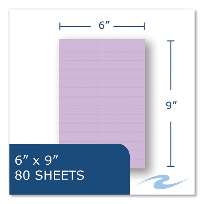EnviroShades Steno Notepad, White Cover, Gregg Rule, (80) Orchid 6 x 9 Sheets, 4/Pack