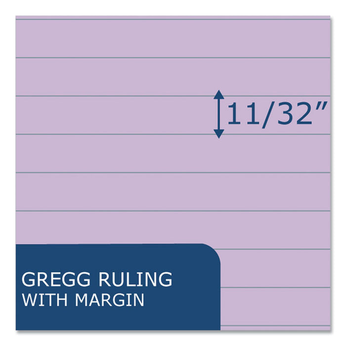 EnviroShades Steno Notepad, White Cover, Gregg Rule, (80) Orchid 6 x 9 Sheets, 4/Pack