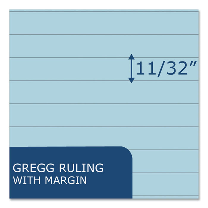 EnviroShades Steno Notepad, White Cover, Gregg Rule, (80) Blue 6 x 9 Sheets, 4/Pack