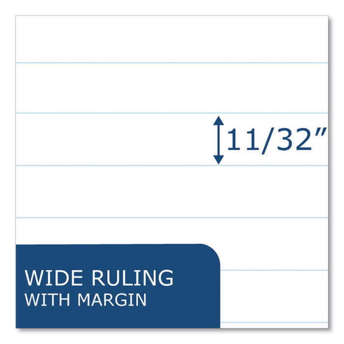 Notebook Filler Paper, 3-Hole, 8 x 10.5, Wide/Legal Rule, 200/Pack