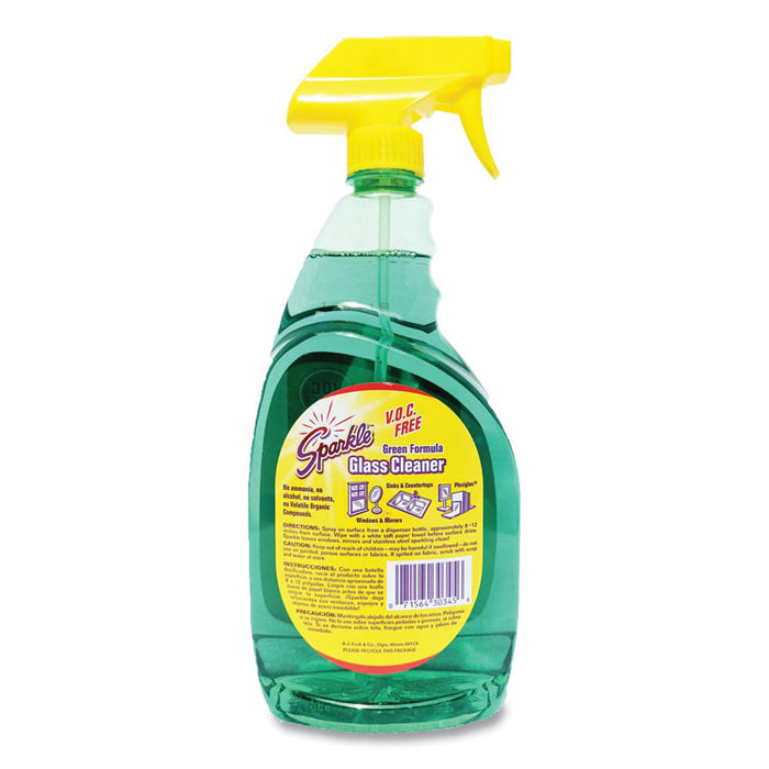 Green Formula Glass Cleaner, 33.8 oz Bottle, 12/Carton