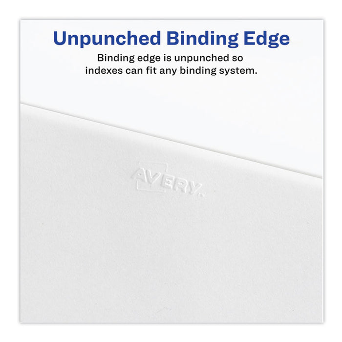 Preprinted Legal Exhibit Side Tab Index Dividers, Avery Style, 25-Tab, 126 to 150, 11 x 8.5, White, 1 Set, (1335)