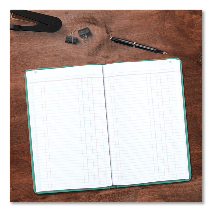 Tuff Series Accounting Journal, Single-Page 8-Column Accounting Format, Green Cover, 12 x 7.5 Sheets, 500 Sheets/Book
