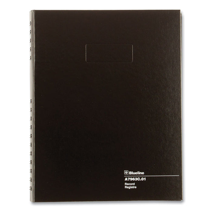 AccountPro Records Register Book, Black Cover, 9.5 x 6 Sheets, 300 Sheets/Book