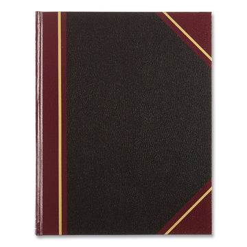 Texthide Eye-Ease Record Book, Black/Burgundy/Gold Cover, 10.38 x 8.38 Sheets, 300 Sheets/Book