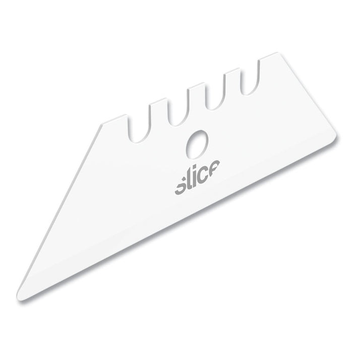 Safety Utility Knife Blades, Rounded Tip, Ceramic Zirconium Oxide, 2/Pack