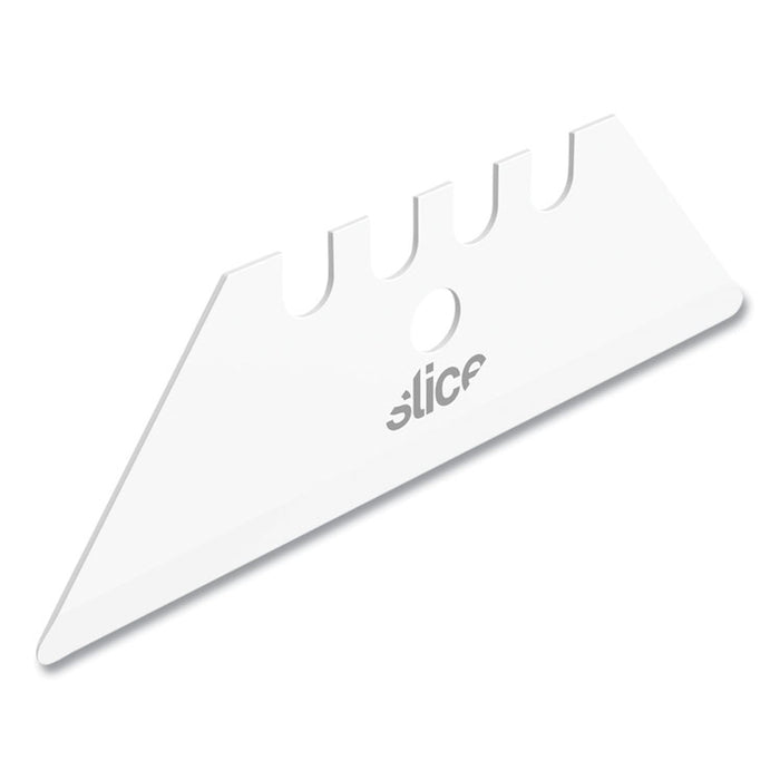 Safety Utility Knife Blades, Rounded Tip, Ceramic Zirconium Oxide, 2/Pack