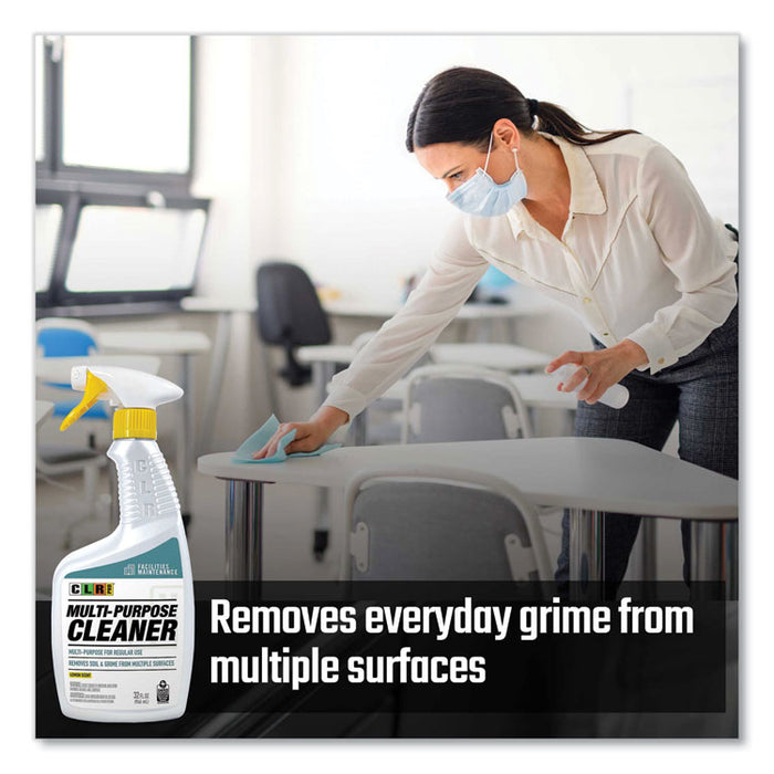 Multi-Purpose Cleaner, Lemon Scent, 32 oz Bottle, 6/Carton