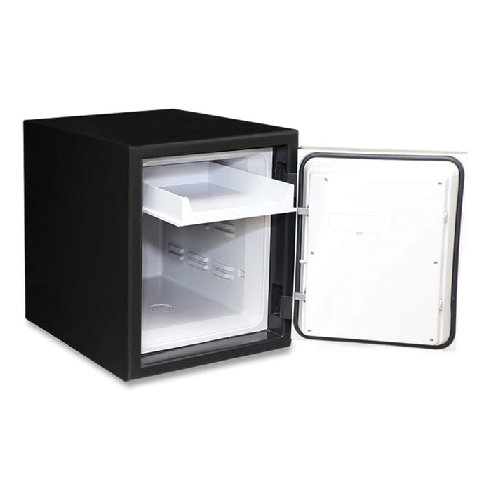 Digital Security Steel Fire and Waterproof Safe with Keypad and Key Lock, 14.6 x 20.2 x 17.7, 0.9 cu ft, Black
