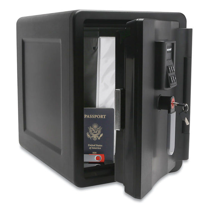 Fire and Waterproof Safe with Digital Lock, 11.8 x 16.7 x 15.6, 0.7 cu ft, Black