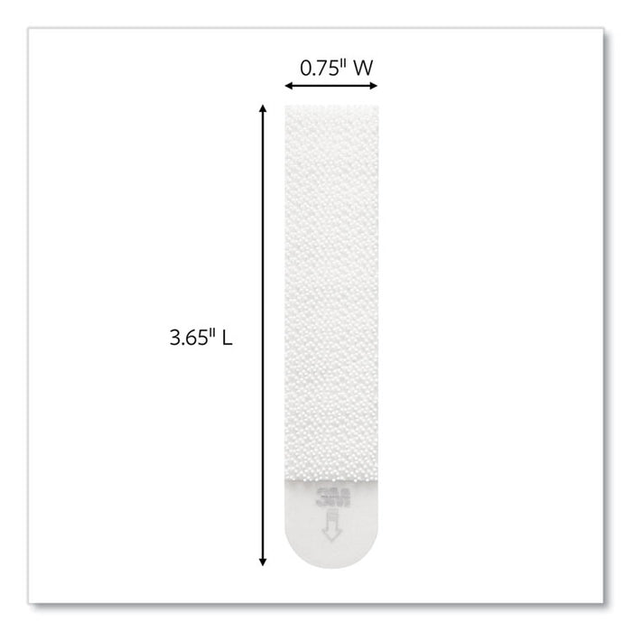 Damage-Free Hanging Picture Hanging Strip Pairs, Holds Up to 3.75 lb, Large: 0.75" x 3.65", White, 20/Pack