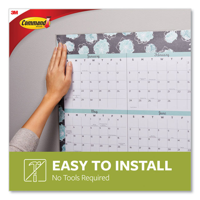 Poster Strip Pairs, Holds Up to 1 lb, 0.63" x 1.75", White, 104/Pack