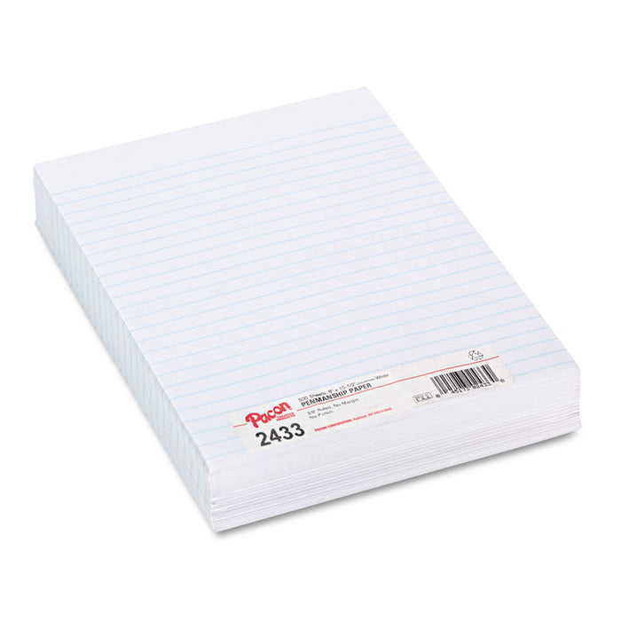 Composition Paper, 8 x 10.5, Wide/Legal Rule, 500 Sheets/Ream