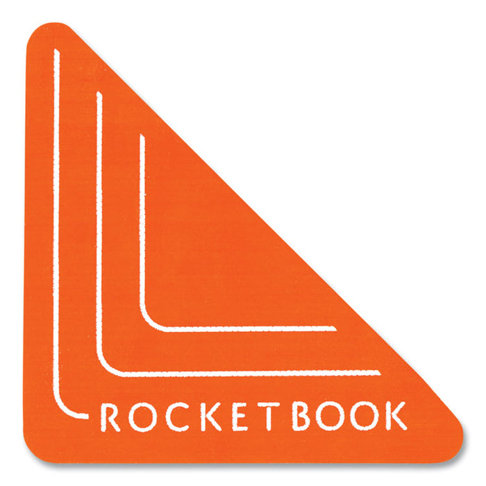 Beacons Smart Stickers for Whiteboards, Reusable Triangles, 2.5" x 2.5", Fluorescent Orange, 4 Pieces