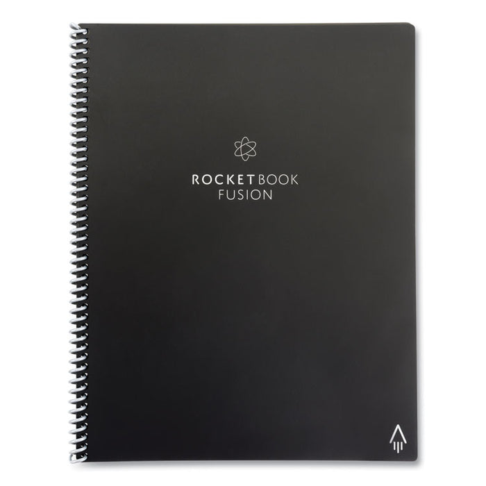 Fusion Smart Notebook, Seven Assorted Page Formats, Black Cover, (21) 11 x 8.5 Sheets