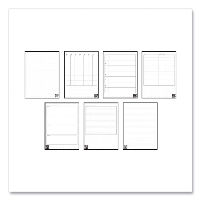Fusion Smart Notebook, Seven Assorted Page Formats, Blue Cover, (21) 11 x 8.5 Sheets