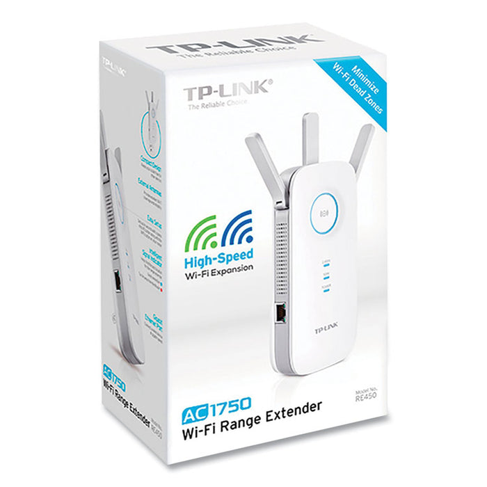 RE450 AC1750 Wi-Fi Range Extender, 1 Port, Dual-Band 2.4 GHz/5 GHz