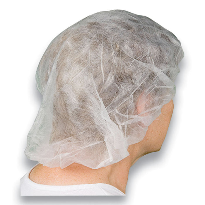 BC Series Bouffant Caps, Polypropylene, 24", White, 1,000/Carton