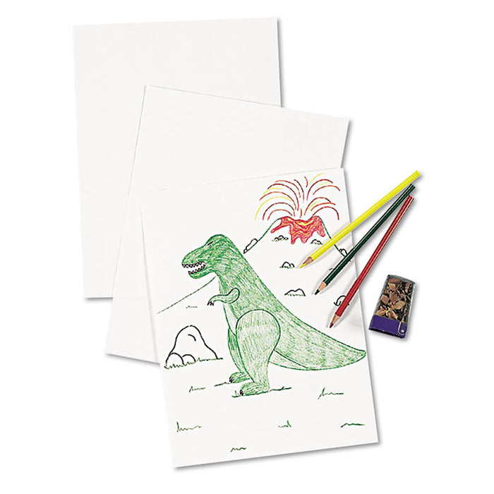 White Drawing Paper, 57 lb Text Weight, 18 x 24, Pure White, 500/Ream