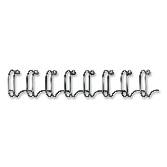Wire Bindings for 11 x 8.5 Documents, 32 Rings, 0.25" (35-Sheet) Capacity, Black, 25/Pack