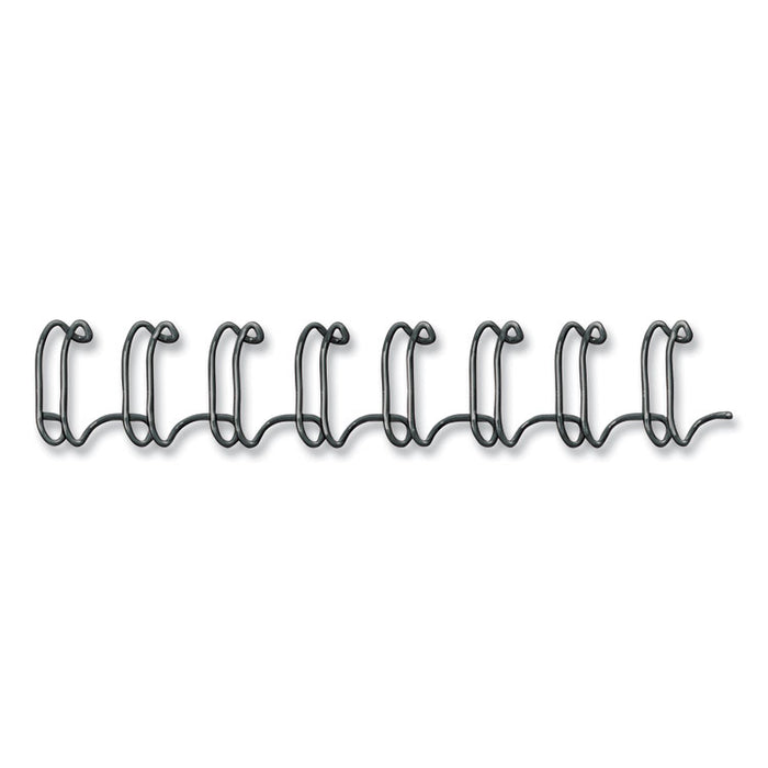 Wire Bindings for 11 x 8.5 Documents, 32 Rings, 0.38" (80-Sheet) Capacity, Black, 25/Pack